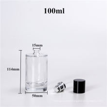 50ml Flint Cylinder Glass Bottle With Silver Mist Pump For Perfume Sample Package